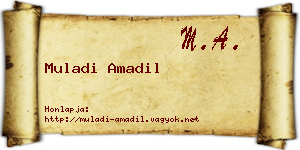 Muladi Amadil névjegykártya